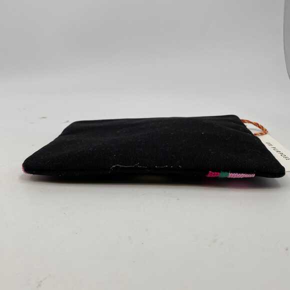 kate spade Bird Beaded Pouch | Black 100% Cotton Clutch | Regular OS